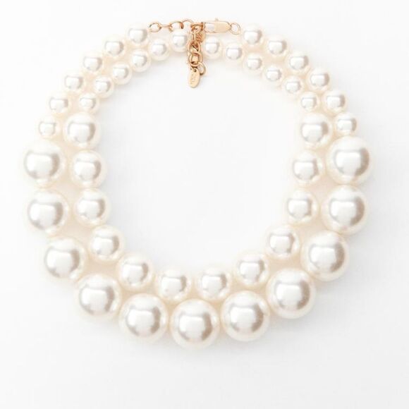 ZARA 2- Pack of pearl necklaces BLOGGERS FAV - Picture 13 of 15